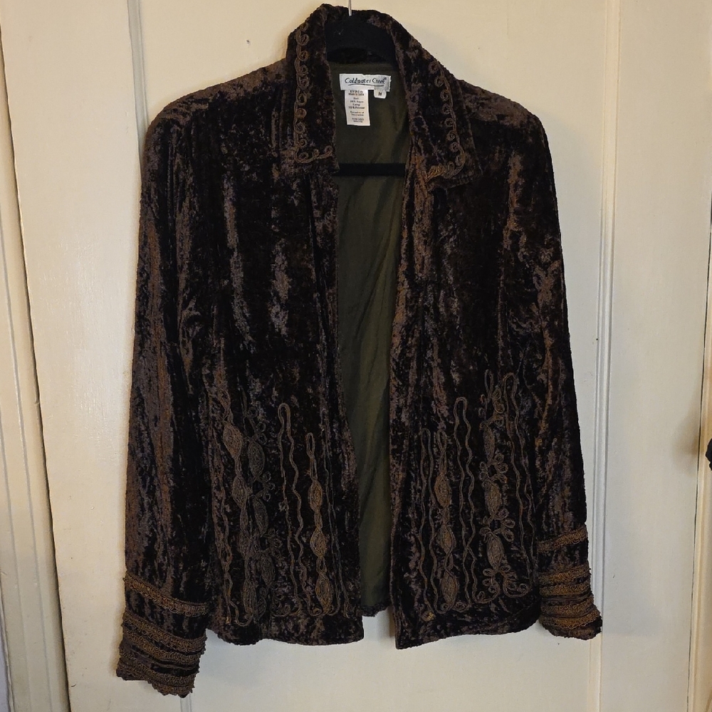 Coldwater Creek Velvet Blazer in Deep Brown